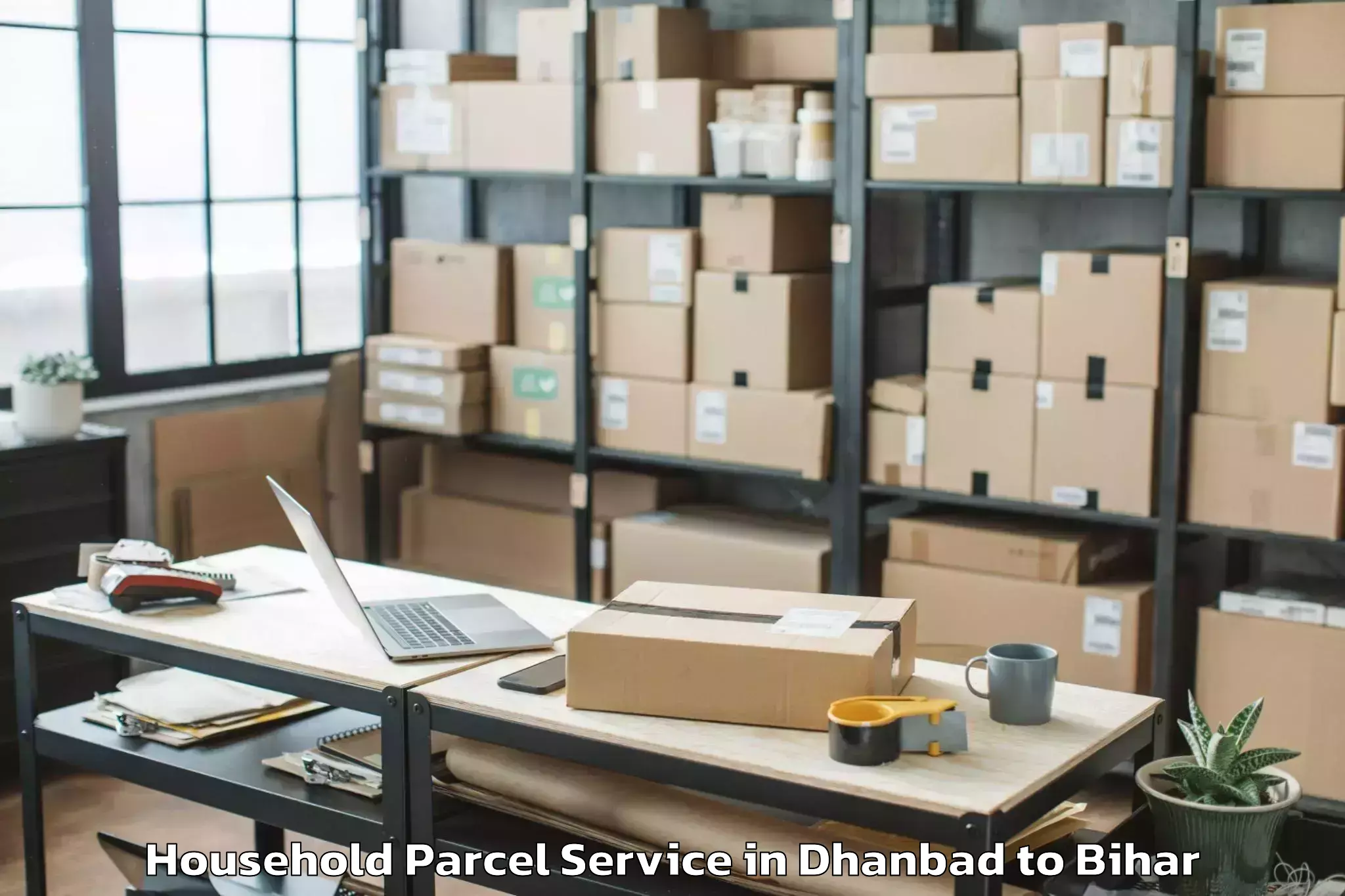 Easy Dhanbad to Maheshkhunt Household Parcel Booking